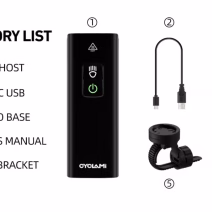 Cyclami BR2000 Next Generation. 2000 Lumen Bicycle Front Light, what is in the box.