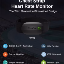 COOSPO H808S chest strap heart rate monitor with Bluetooth 4.0, ANT+ and HRV function