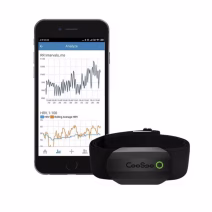 COOSPO H808S chest strap heart rate monitor with smartphone HRV analysis app
