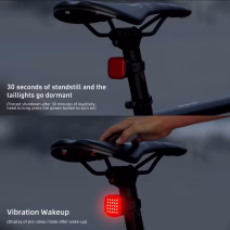 Cyclami CY110 Brake Sense LED Tail Light with smart auto start-stop and vibration wakeup – USB-C rechargeable IPX6 waterproof bike light South Africa